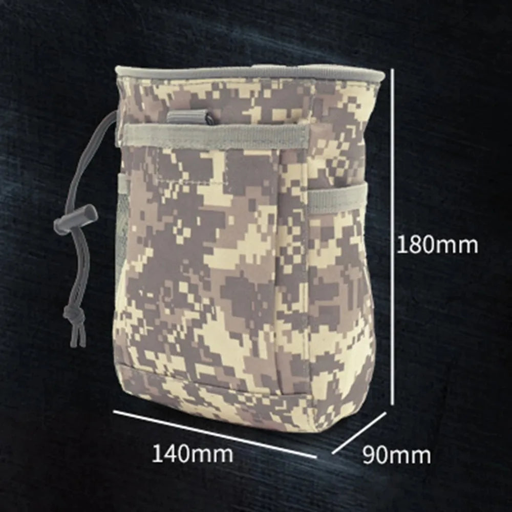 1PC Molle Drawstring Magazine Dump Pouch Adjustable Utility Belt Fanny Hip Holster Bag Outdoor Hunting Accessories