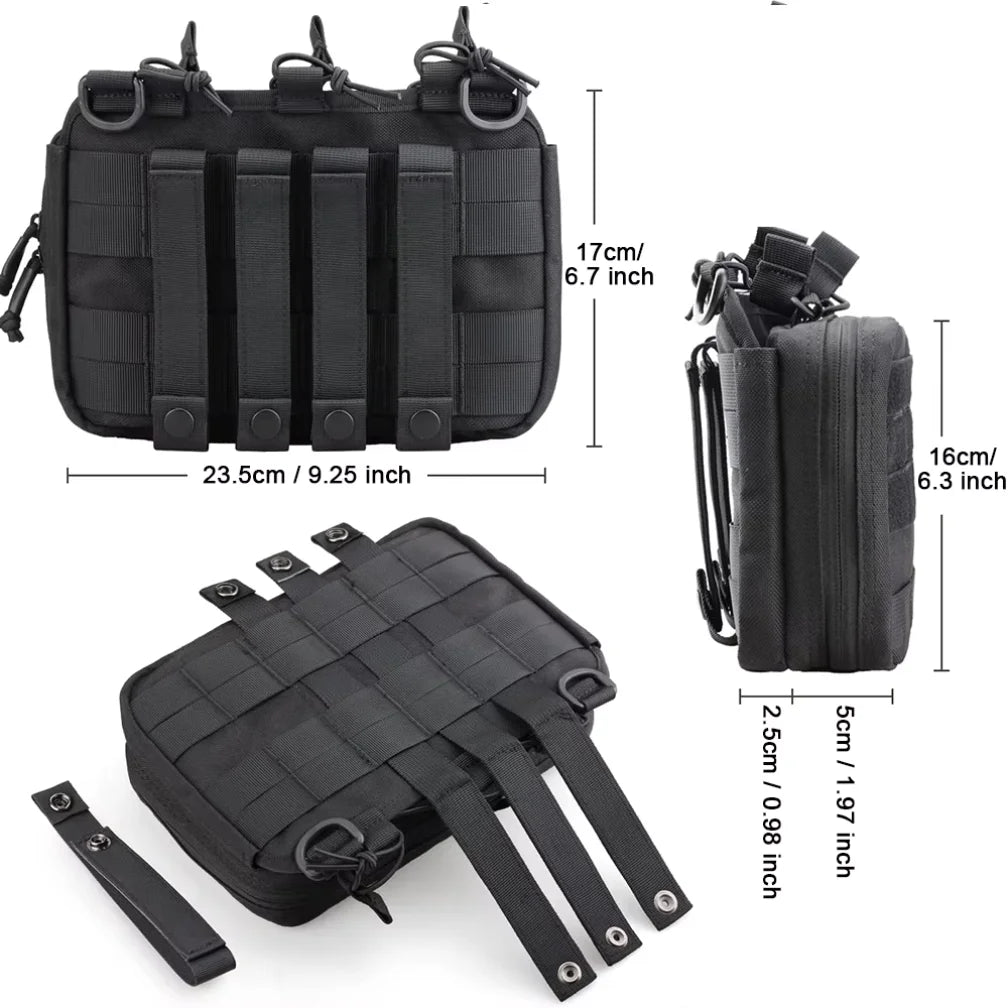 Triple Mag Admin Pouch Tactical Magazine Pouch Molle Utility EDC Organizer Detachable Inner Pocket Mag Holder for M4 M16 5.56mm