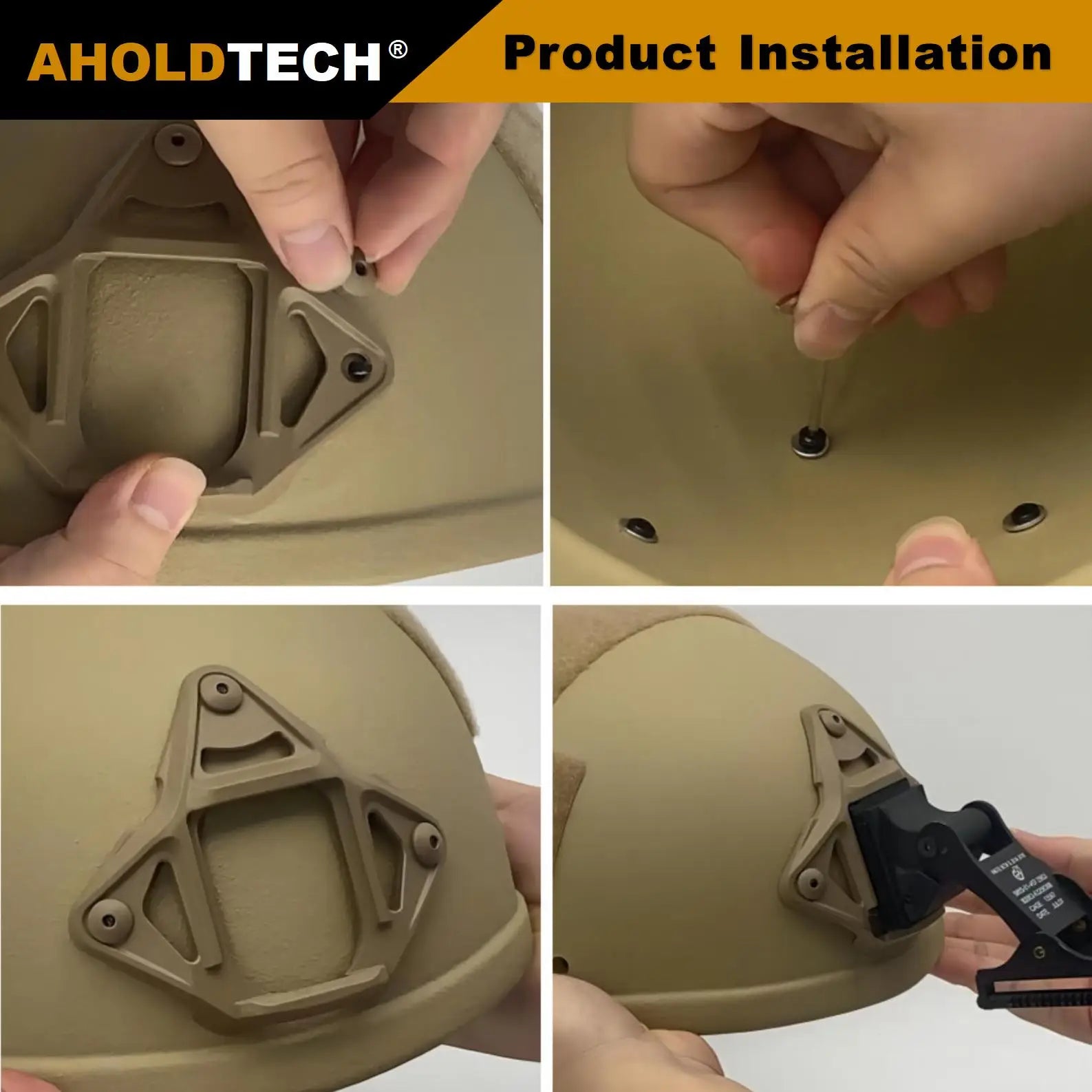 Aholdtech Tactical Helmet Shroud Modular Bungee Wilcox L4 NVG Mount Adapter for FAST MICH WENDY Bulletproof Helmet Accessories