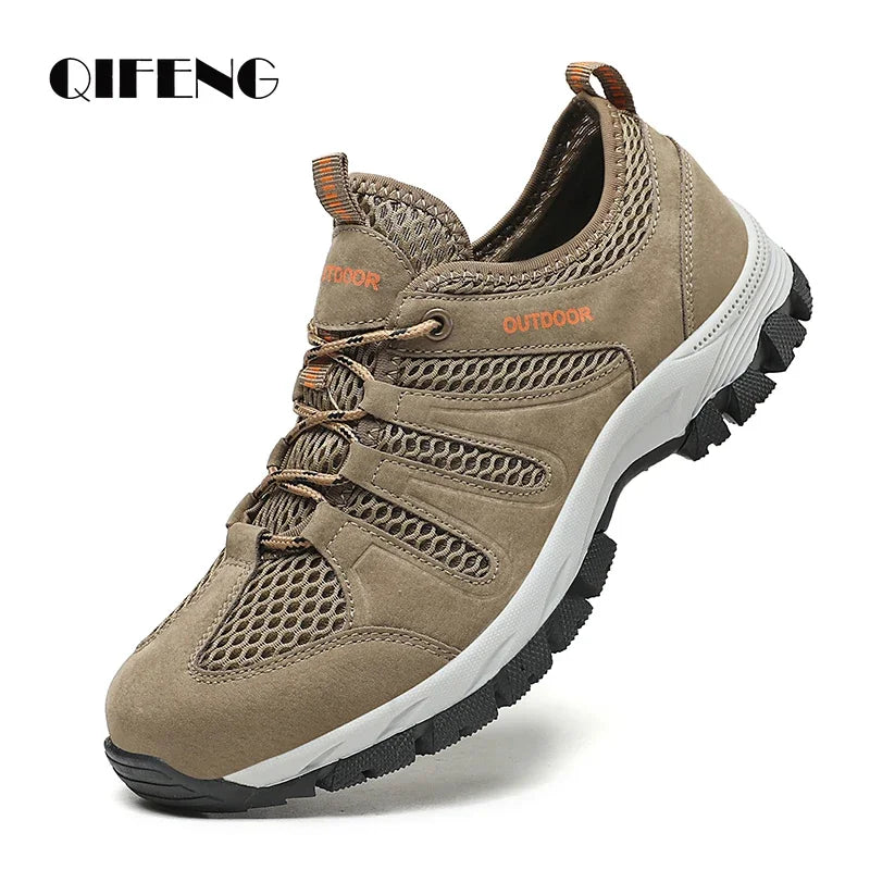 Large Size 2025 Men Soft Casual Shoes Summer Breathable Outdoor Mesh Sneakers Male Light Black Footwear Flat Fashion Boys Travel