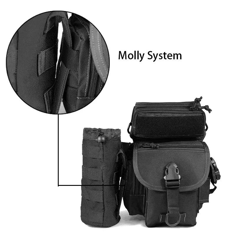 Tactical Water Bottle Waist Bag Outdoor Field Use Molle Seal Waist Pouch Military Fan Accessories
