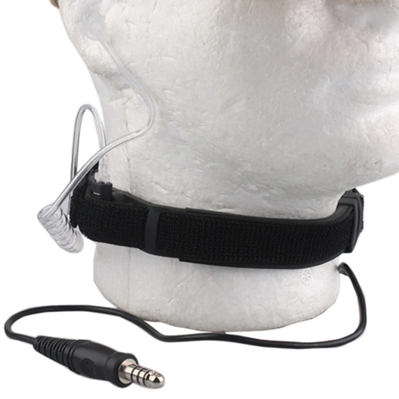 EMERSON Tactical Throat Microphone Walkie Talkie Microphones Airsoft Shooting Hunting Heavy Duty Mic Headphone
