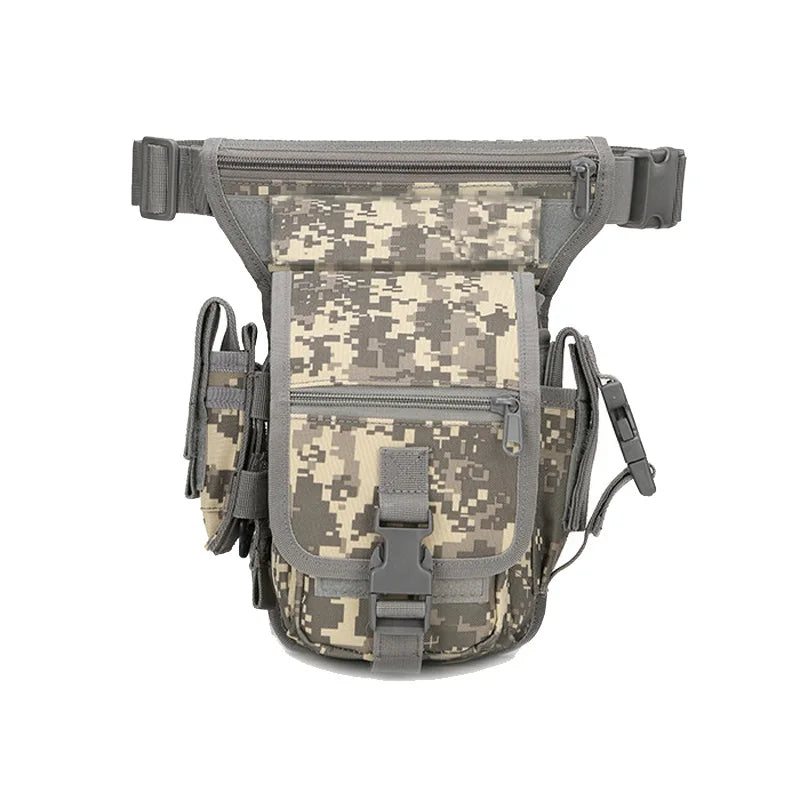 600D Nylon Men's Tactical Drop Leg Bag Hunting Waist Belt Bag For Travel Motorcycle Cycling Pack Adjustable Thigh Strap
