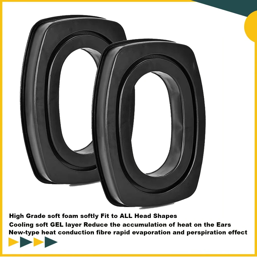 Replacement Gel Ear Pads Compatible with Peltor Tactical 100 300 , RZDL01 Series Headsets Silicone Hearing Protector Hygiene