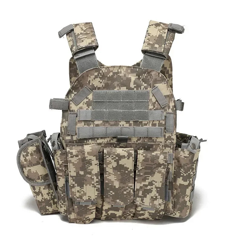 6094 Military Tactical Vest Body Armor Combat Army 1CS Gear Hunting Plate Carrier Airsoft Accessories Wargame Pouch Molle Vest