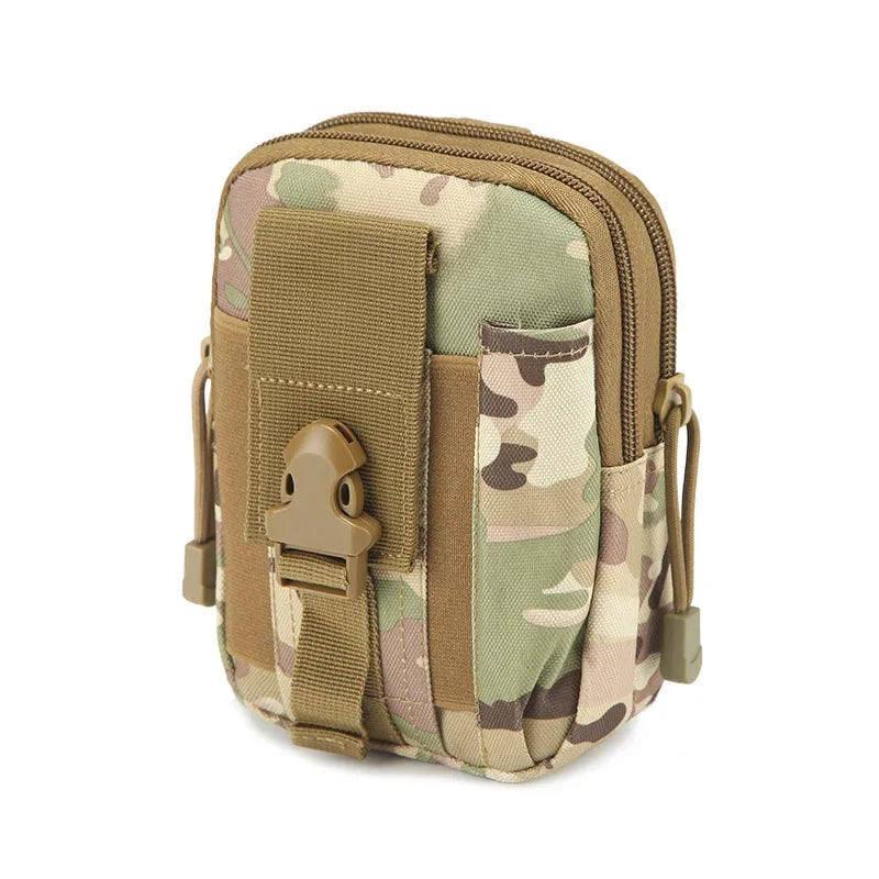 Molle Tactical Pouch Belt Waist Pack Men Small Pocket Survival Tool Bag for Running Travel Camping Hunting Airsoft