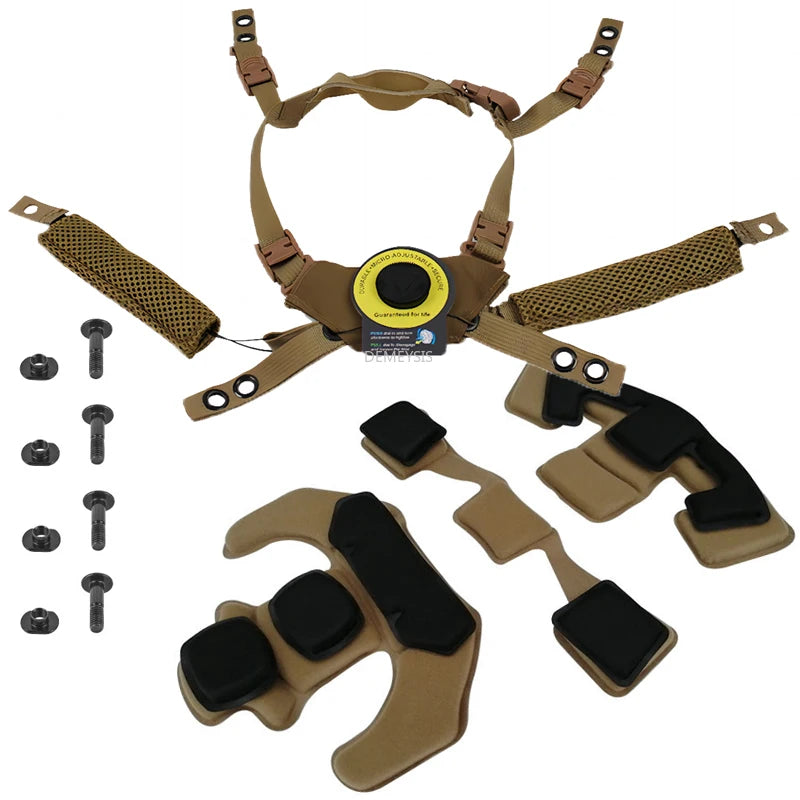 Tactical Helmets Memory Foam Pad Quick Adjust Suspension System Lanyard Chin Strap for Wendy FAST Airsoft Helmet