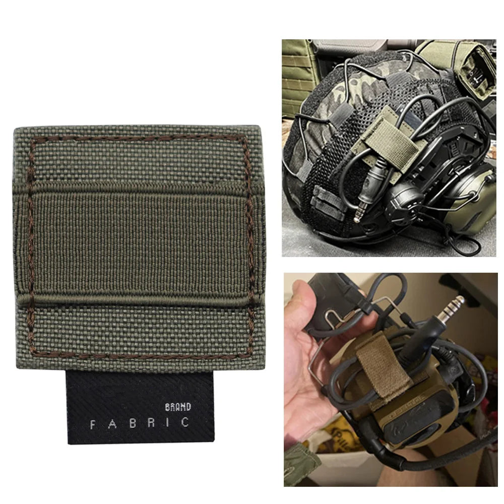 2PCS Tactical Headset Walkie Talkie Cable Wire Elastic Organizer Holder Headset Wire Harness For FAST MICH Helmet Equipment