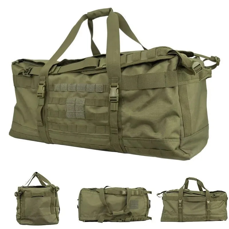 48L 66L 100L Tactical Luggage Bag Camping Backpack Outdoor Molle Duffel Bags Hiking Travel Gym Weekend Bags Tactical Equipment