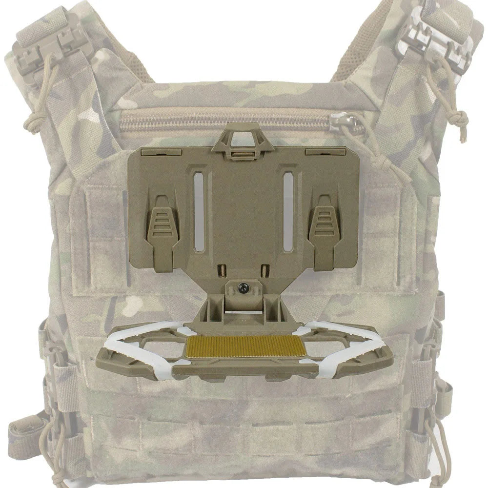 Tactical Vest Chest Phone Maps Navigation Holder Fit for MOLLE Plate Carrier Hunting Vest, Quick-Access Foldable Admin Panel