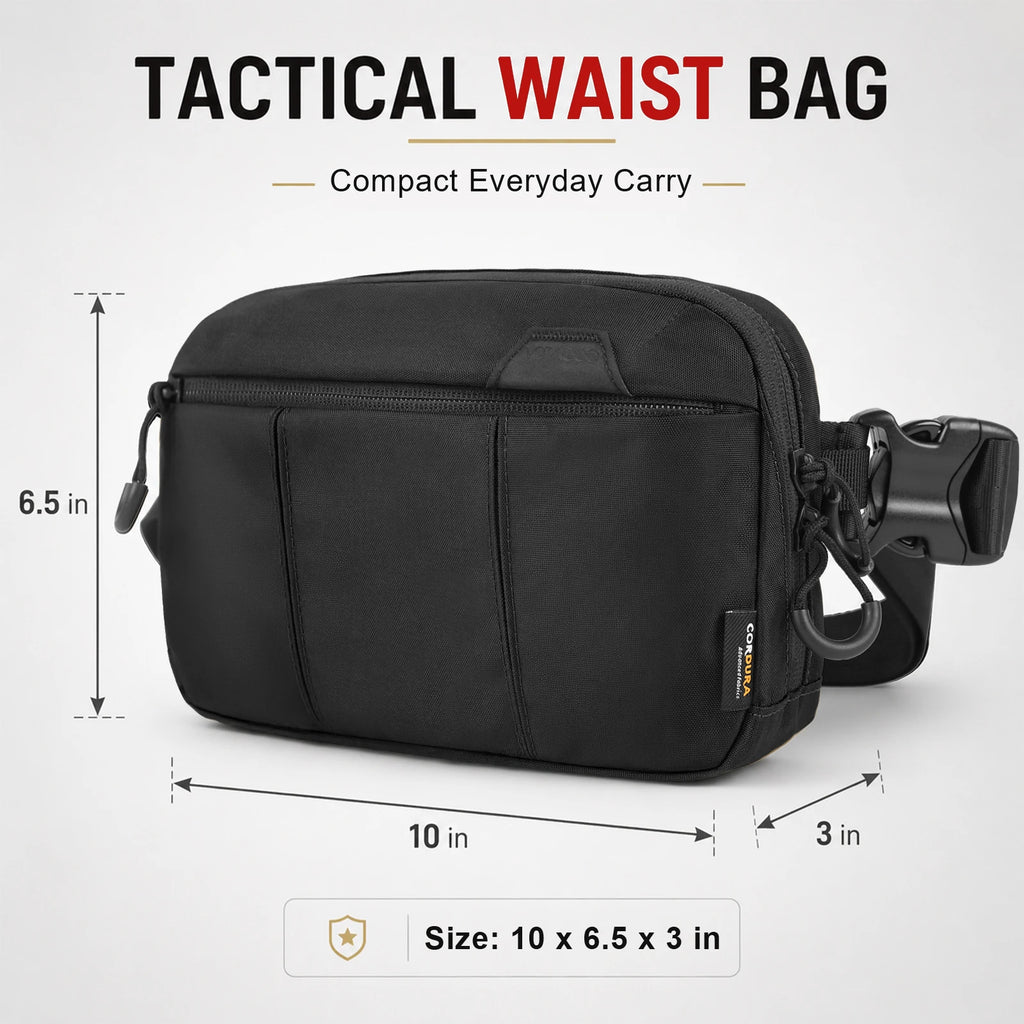 VOTAGOO Tactical Waist Bag Hidden Belt Concealed Carry Pouch EDC for Men Women Outdoor Travel Hiking