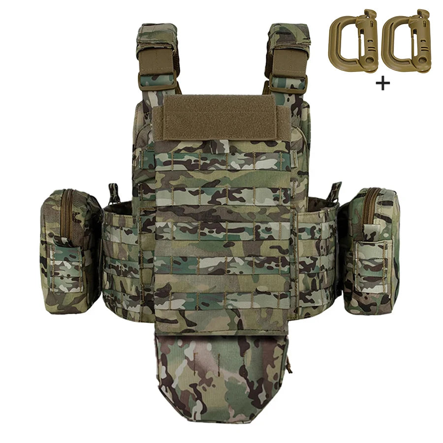 Outdoor hunting vest with 2 water bags, multiple specifications, detachable, and includes training and exploration equipment