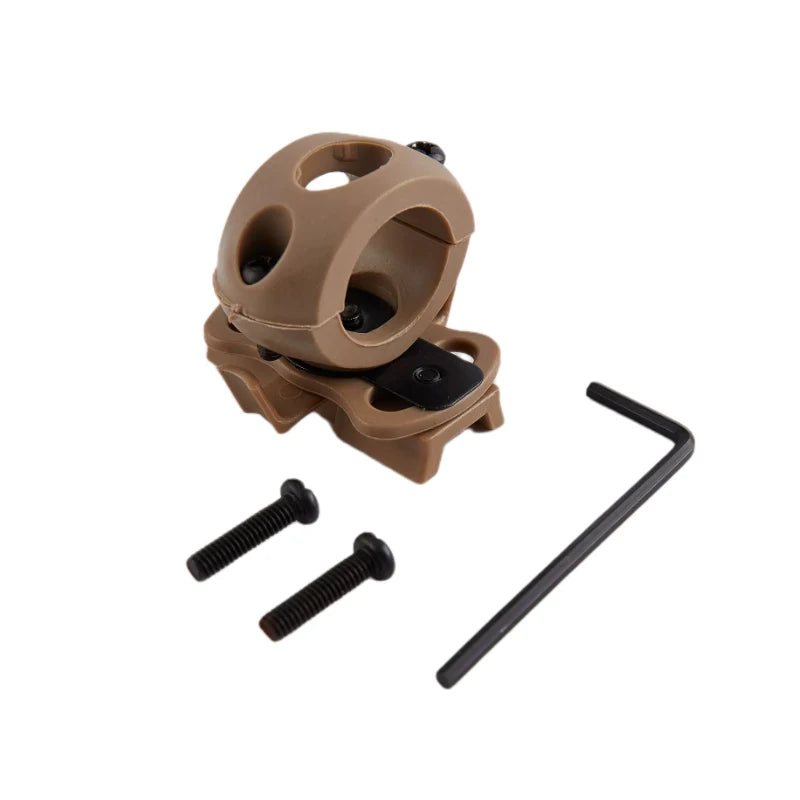 1pc Helmet Special Lighting Flashlight Support Tactical Helmet Clamp Adaptor Outdoor Sports Cycling Headlight Holder