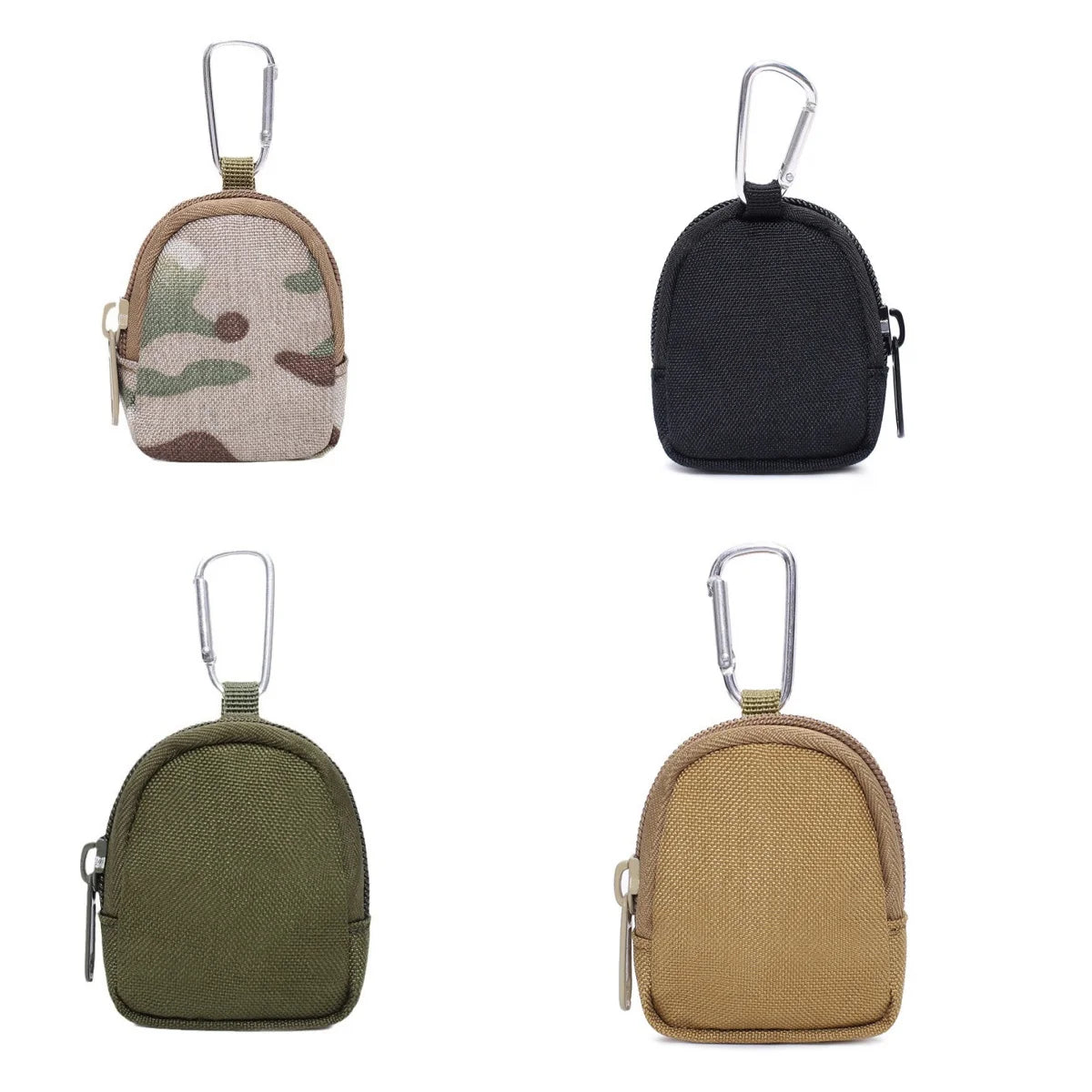 Tactical Edc Pouch Key Bag Coin Wallet Keychain Zipper Pocket Portable Outdoor Sports Small Kit Accessory With Hook