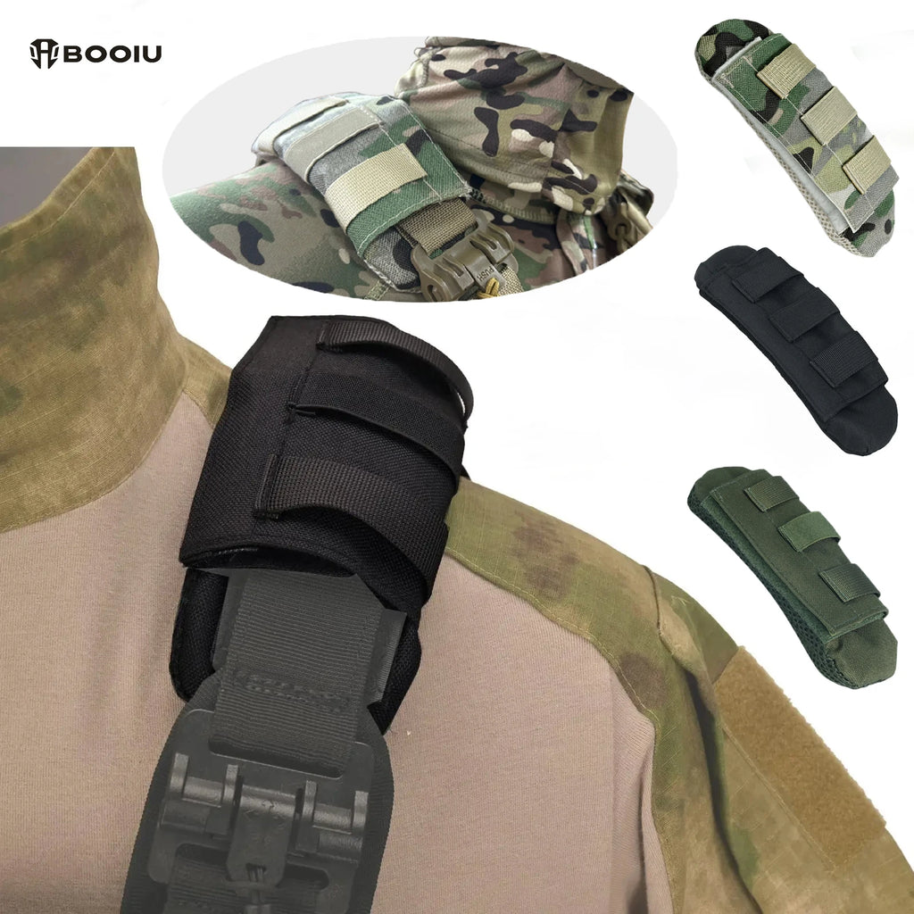 BOOIU Tactical Shoulder Pad Comfort Cushion Mesh Padded Oxford Cloth Tactical Vest Strap For FCPC JPC Hiking Backpack Strap Pad