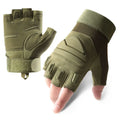 CHRLCK Men's Half Finger Cycling Tactics Gloves Wear-resistant Motorcycle Gloves Anti-Scratch Riding FiShing Training Gloves