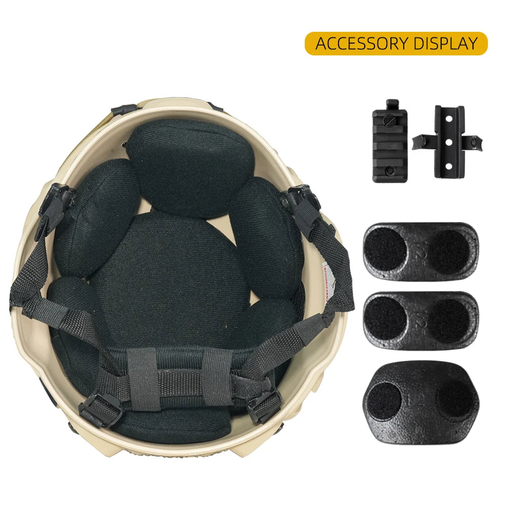 BOOIU Tactical Helmet MICH2000 ABS MH High Cut 53-55CM Airsoft Helmet Hunting Outdoor Sports CS Protect Equipment Gear