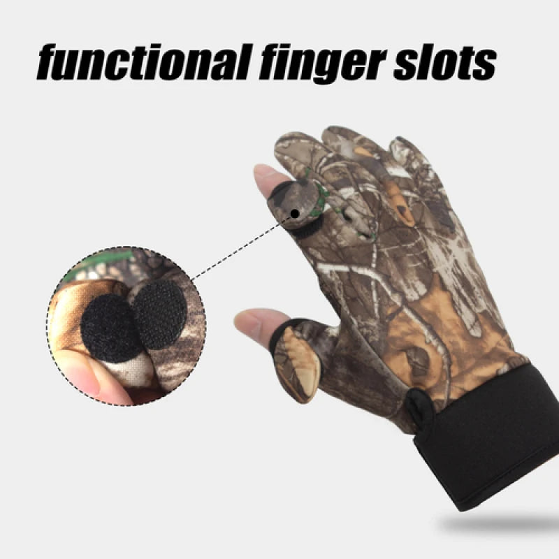 Autumn Winter Full Finger Hunting Gloves Touchscreen Anti-slip Protection Fishing Gloves Hunting Outdoor Sports Walking Gloves