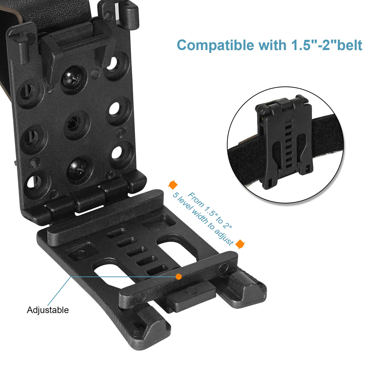 KRYDEX Tactical Sport Headset Holder Earphone Muff Hanger Hearing Protector Mount For Waist Belt Hunting Shooting Accessories