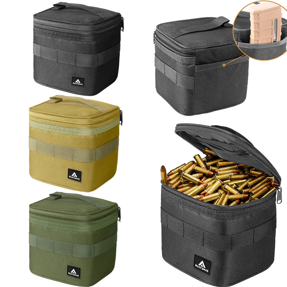 900D Tactical Ammo Bag Bullet Case Portable Ammunition Bag Ammo Storage Pouch Pistol Rifle Charger Holder for Shooting Range
