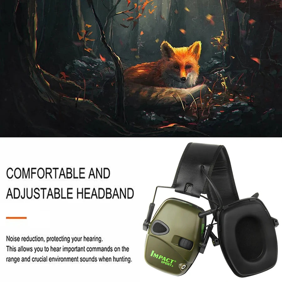 Electronic Shooting Earmuff Sports Shooting Impact Outdoor Anti-Noise Headset for Noise Reduction Foldable Noise Headphone