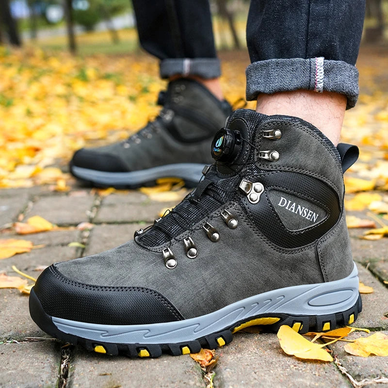 Rotary button Work Boots Indestructible Safety Shoes Men Steel Toe Shoes Puncture-Proof Sneakers Male Footwear Non Slip Work