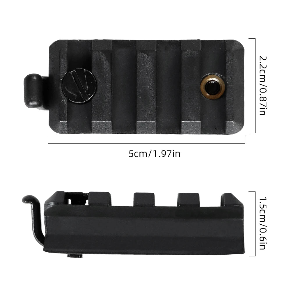 2 Pcs Multifunctional Tactical Helmet Rail Slider Adapter Flashlight Clip Mount Accessories for Airsoft Outdoor Sports Helmet