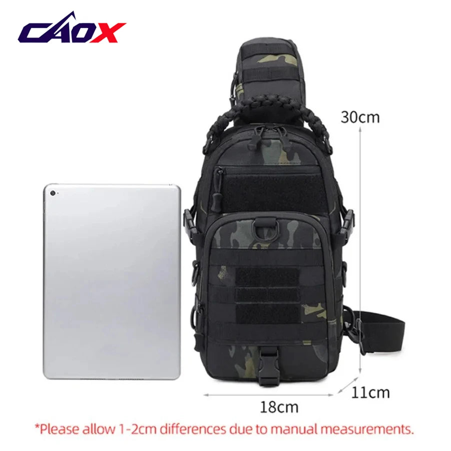 Camping Chest Bag Tactical Backpack for Men Sport Shoulder Outdoor Hiking Climbing Cycling Fishing Travel MOLLE Sling Fanny Pack