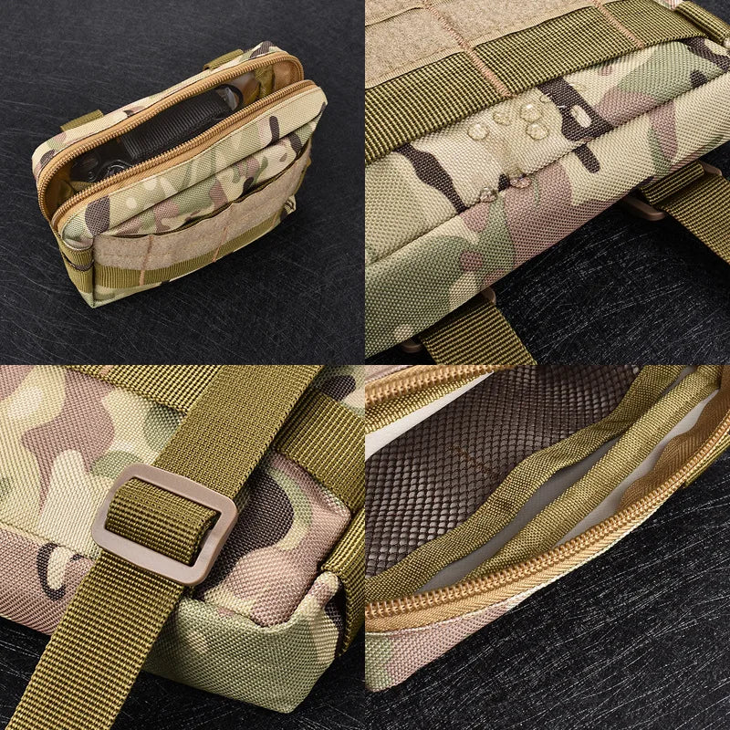 Shooting Molle Pouch Hunting Belt Waist Bag Outdoor Sport Waterproof Phone Bag Cycling EDC Tool Pocket Hunting Fanny Pack
