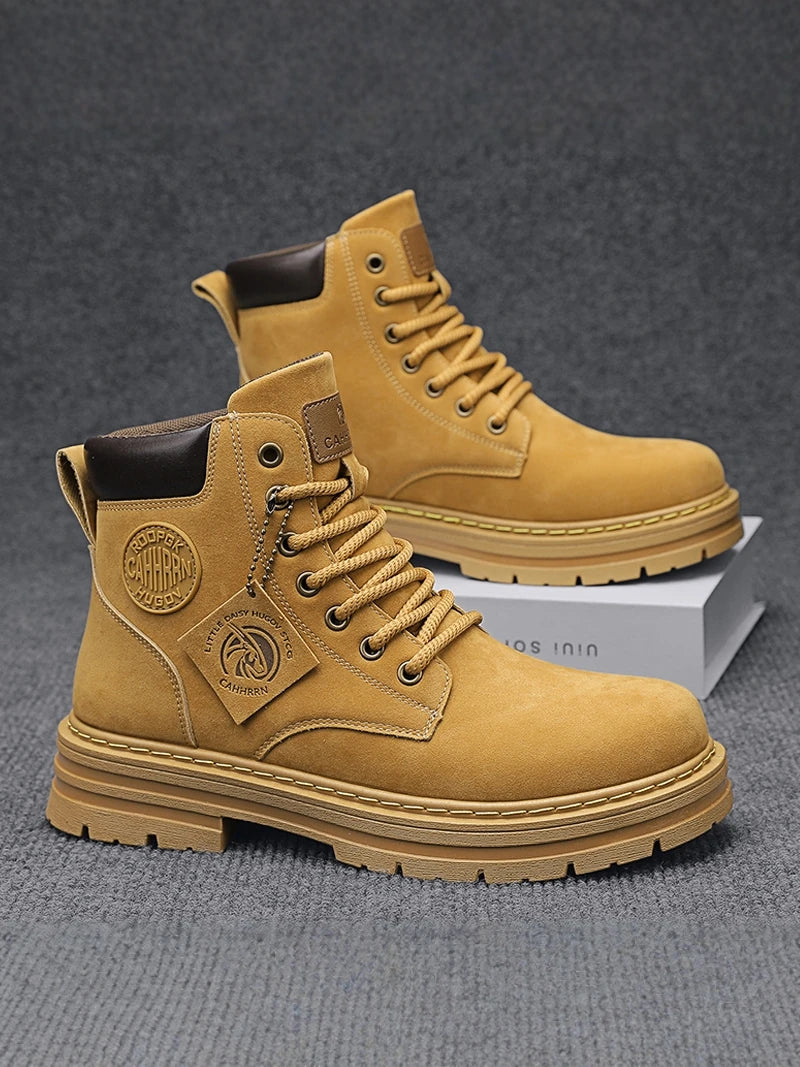 Men's Winter  Boots 2026 New Style British Style Casual Sports Thick Bottom Outdoor Climbing Anti-slip High Help Work S...