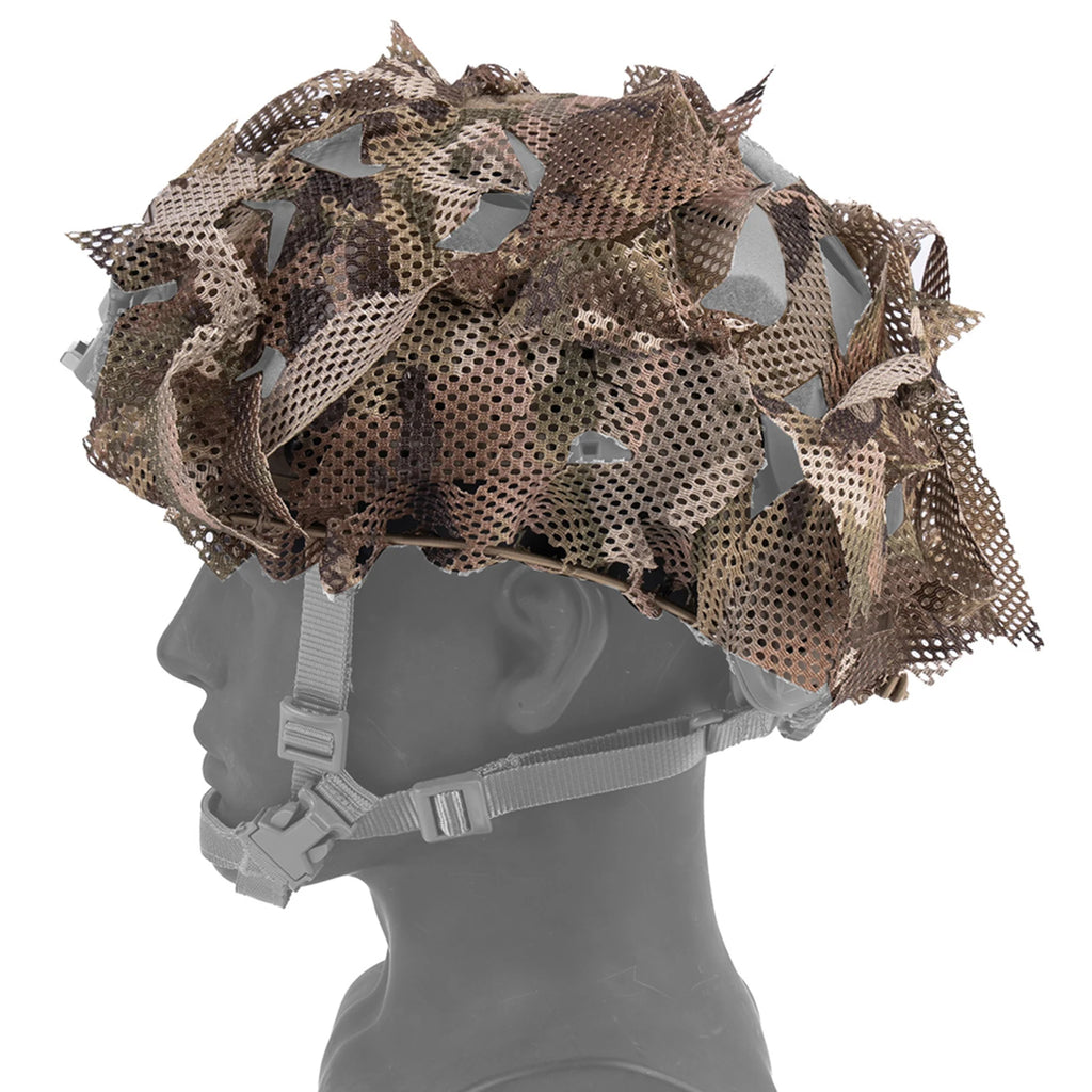 Lightweight Camo Helmet Cover Elastic Rope Fixed Mount Irregular Leaves Shape & Versatile for Outdoor Combat Training