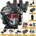 Airsoft Helmet Set with Tactical Headset GPNVG18 Non-Function Night Vision Mask Signal Light for Delta Operation Game Cosplay
