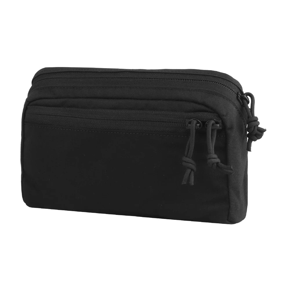 Lightweight Lateral GP Pouch Two-way Zipper Inner Elastic Band MOLLE Fit for Plate Carrier Belt Tactical Hunting