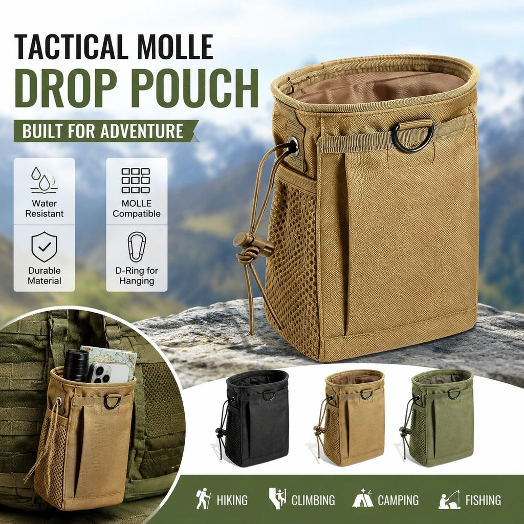 3-5L Outdoor Molle Nylon Dump Drop Pouch Camo Recycle Waist Pack Bags Utility Belt Ammo Pouch Hiking Hunting Accessories Bag