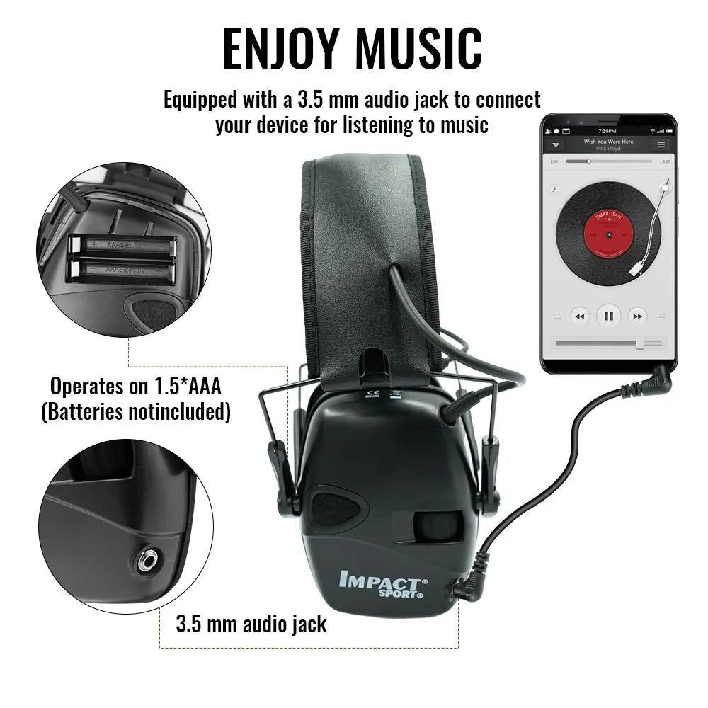Electronic Shooting Headset Headphones for Hearing Protection Ear Protect Noise Reduction Active Hunting Tactical Earmuff