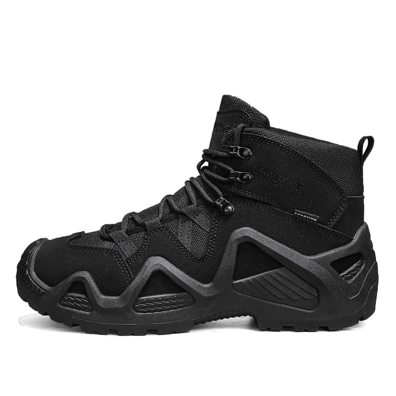 Mens Hiking Boots Outdoor Mountain Desert Walking Non Slip Stability Grip Autumn Winter Outdoor Sports High Top Boots for Man