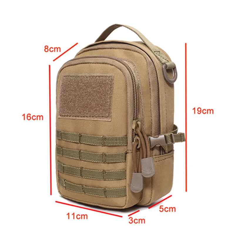 Tactical Molle Pouch Small, EDC Utility Pouch Tactical Tool Pouches Bag Compact Multi-Purpose Waist Pouch Hunting Shoulder Bag