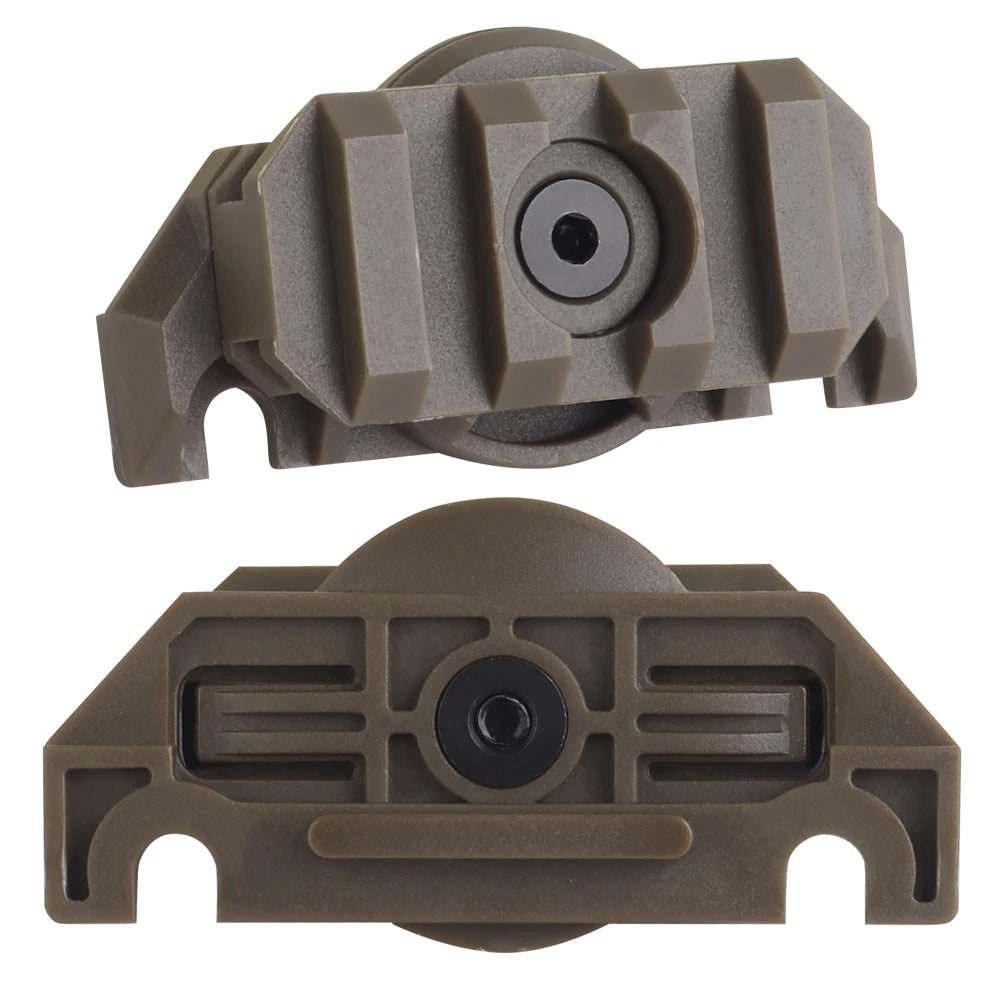 Helmet Side Rail Adapter Adjustable 360 Degrees Rotation Nylon Helmet Rail Flashlight Mount Accessory for Team Wendy 3.0
