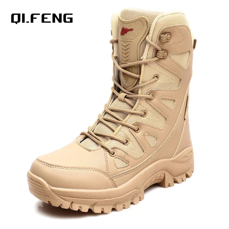 New High Top Men's Shoes Waterproof Winter Boots Warm Plush Snow Boots Men Lace Up Casual Anti-Slip Ankle Footwear 36-46