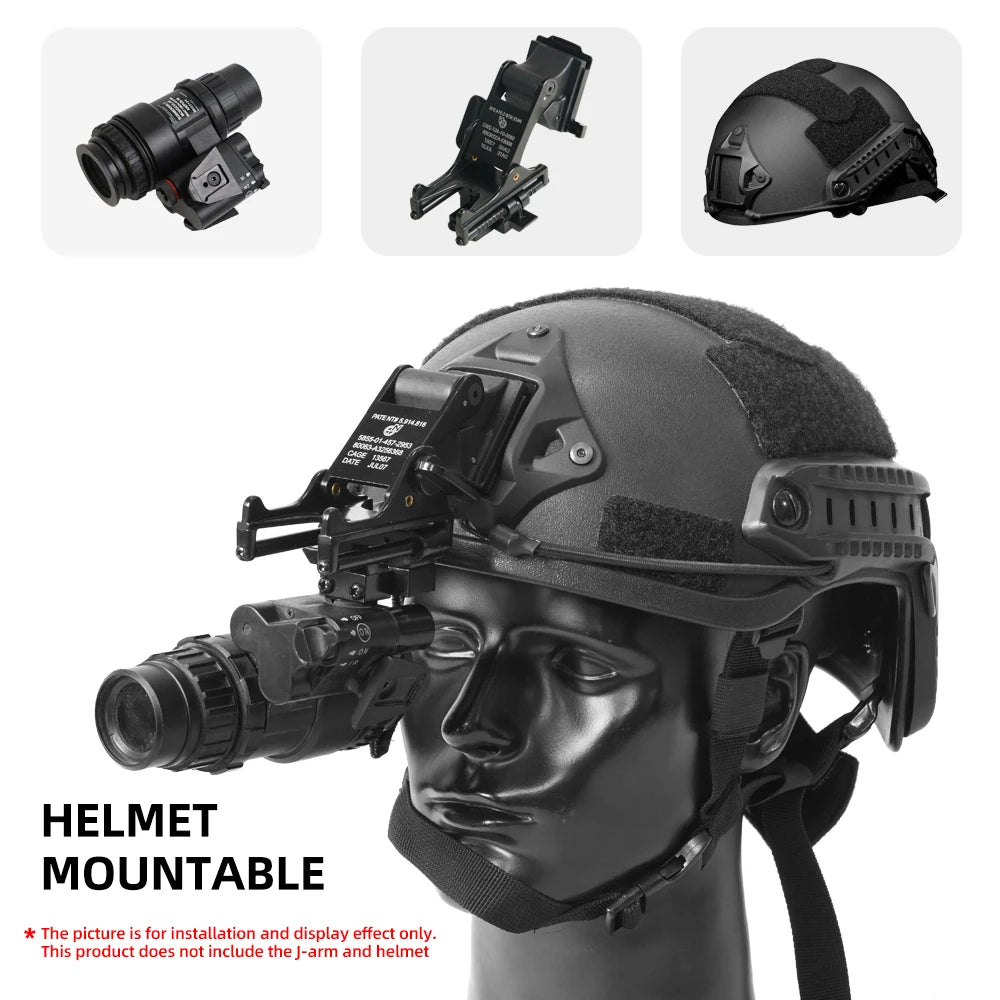 BOOIU Tactical Helmet Foldable Night Vision Mirror Stand M4/M6 Series New Adjustable Sliding Pvs14 Night Vision Device Stand