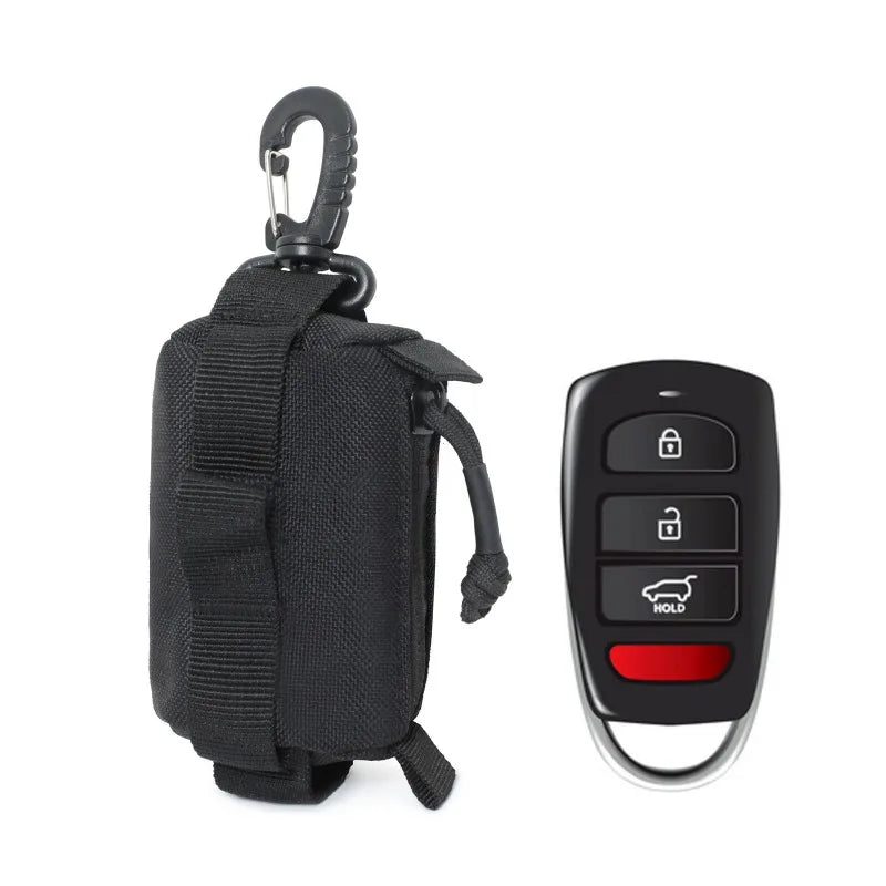 Tactical EDC Pouch Zipper Key Card Holder Pouch Coin Purses Wallet Small Bag Organizer for Men and Women Outdoor Hiking