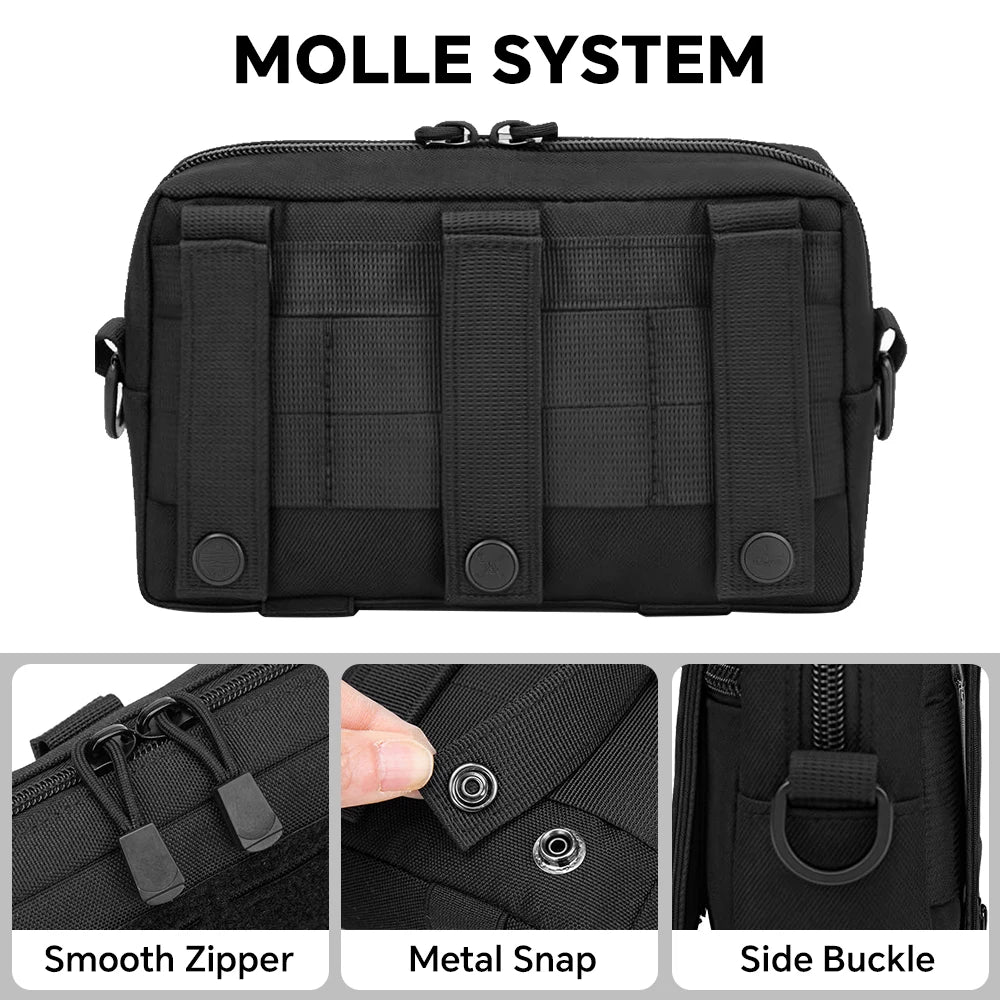 Molle Utility EDC Waist Bag Tactical Pouch Medical First Aid Bag Outdoor Survival EDC Tool Kit Belt Pouch Sports Hunting Bag