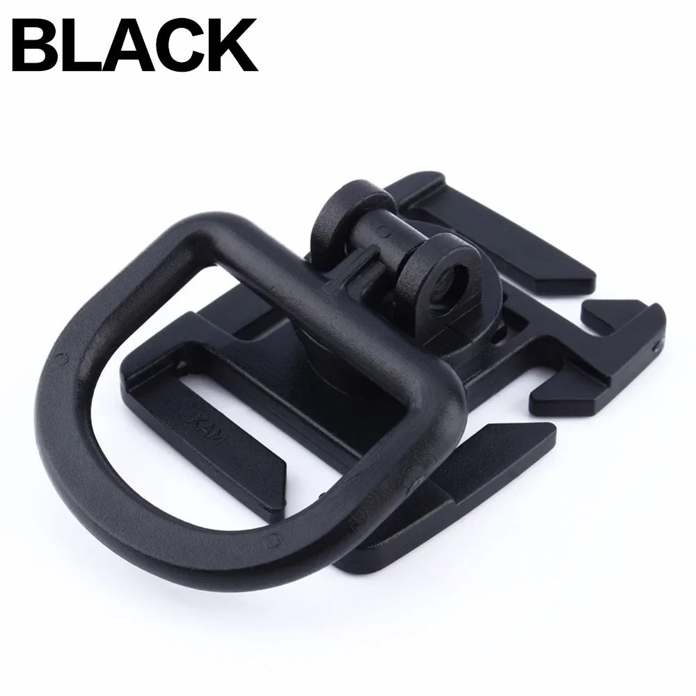 4Pcs 360 Rotation D-Ring Clips Molle Bag Accessories for MOLLE Webbing Attachment Backpacks D-Ring Grimloc Locking  D-Ring
