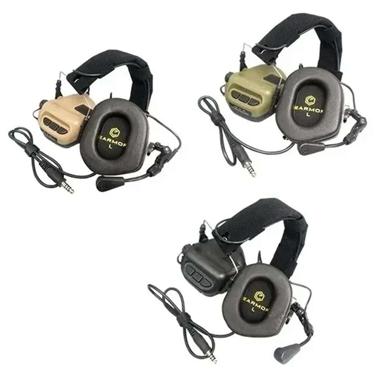 EARMOR M32 MOD4 Tactical Communication Headset & M16C ARC Helmet Adapter Military Shooting Earmuffs Anti-Noise Headphones