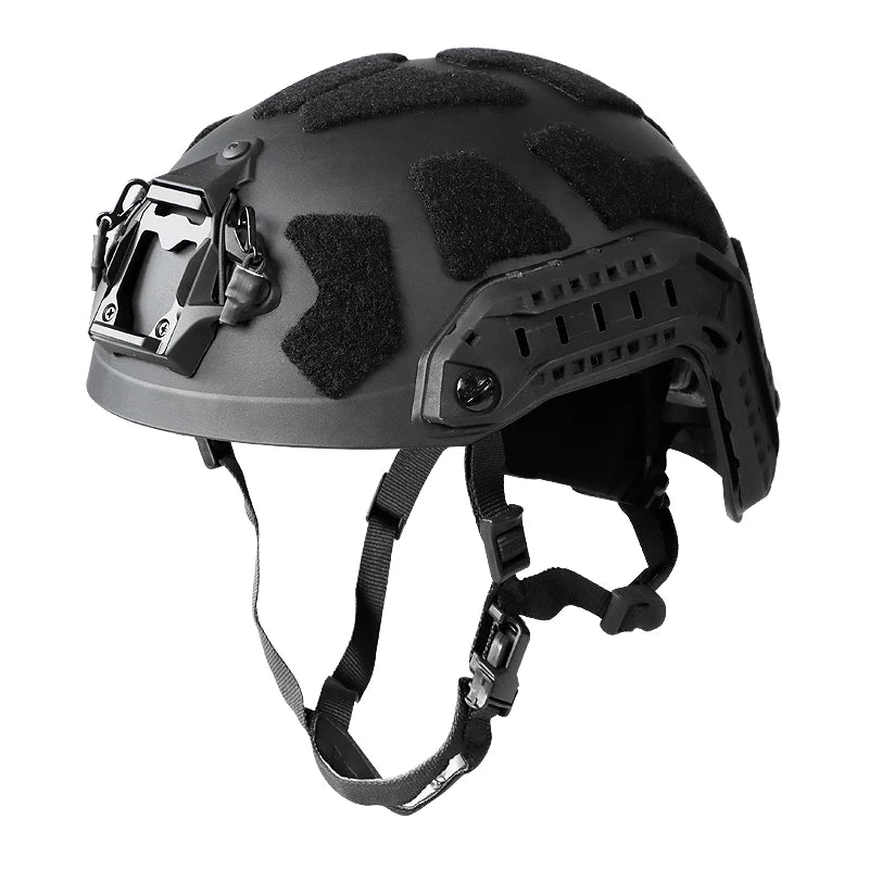 BOOIU Tactical High Cut Velcro Helmet With Adjustable Knob Double-layer lining Motorcycle CS Hunting Game Protective Helmet