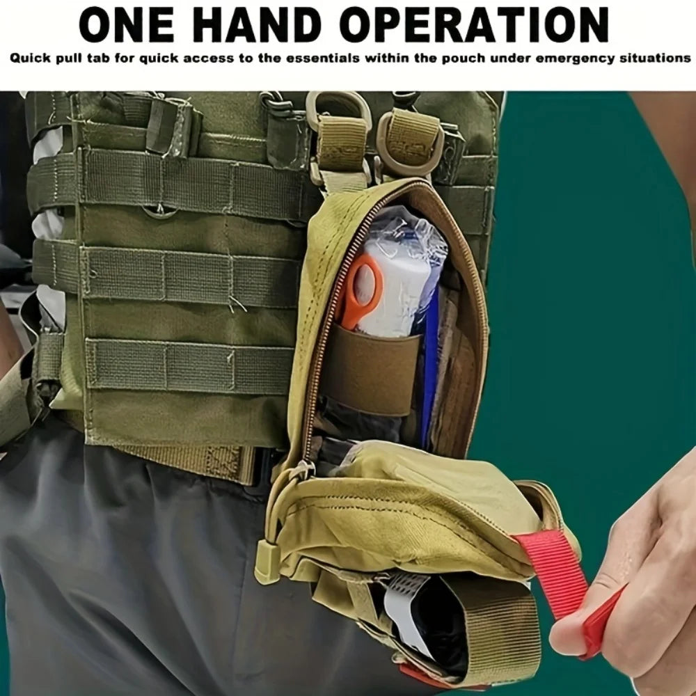 1 Outdoor Camping Hiking Tactical Waist Bag, Outdoor Military Enthusiasts Cross-Country Bag, Multi-Functional Waist Bag