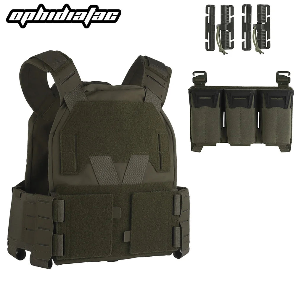 OPHIDIANTAC Multi-caliber three-MAg bag low-visibility vest, 9mm /5.56/7.62 air flexible board carrier Agilit hunting vest