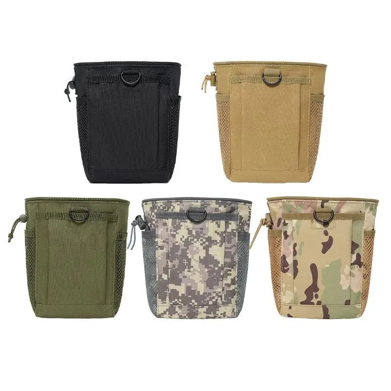 Durable Molle Magazine Dump Pouch with Drawstring Closure for Hiking and Camping