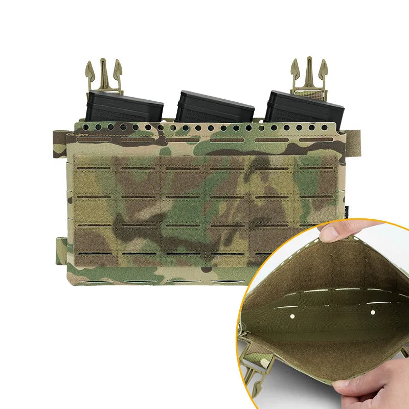 Tactical MK5 Chest Rig Front Panel SS Style Molle Vest Front Pouch For FCSK JPC LV119 6516 Airsoft AR15 Military Enthusiast Camo