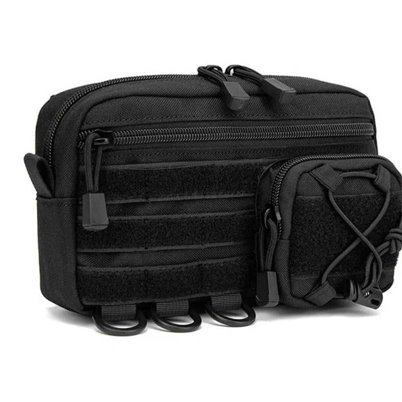1000D EDC Pouch Molle Organizer Bag Utility EDC Tool Pouch Horizontal Modular Pouch Outdoor Waist Pack EMT Hunting Fanny Pack